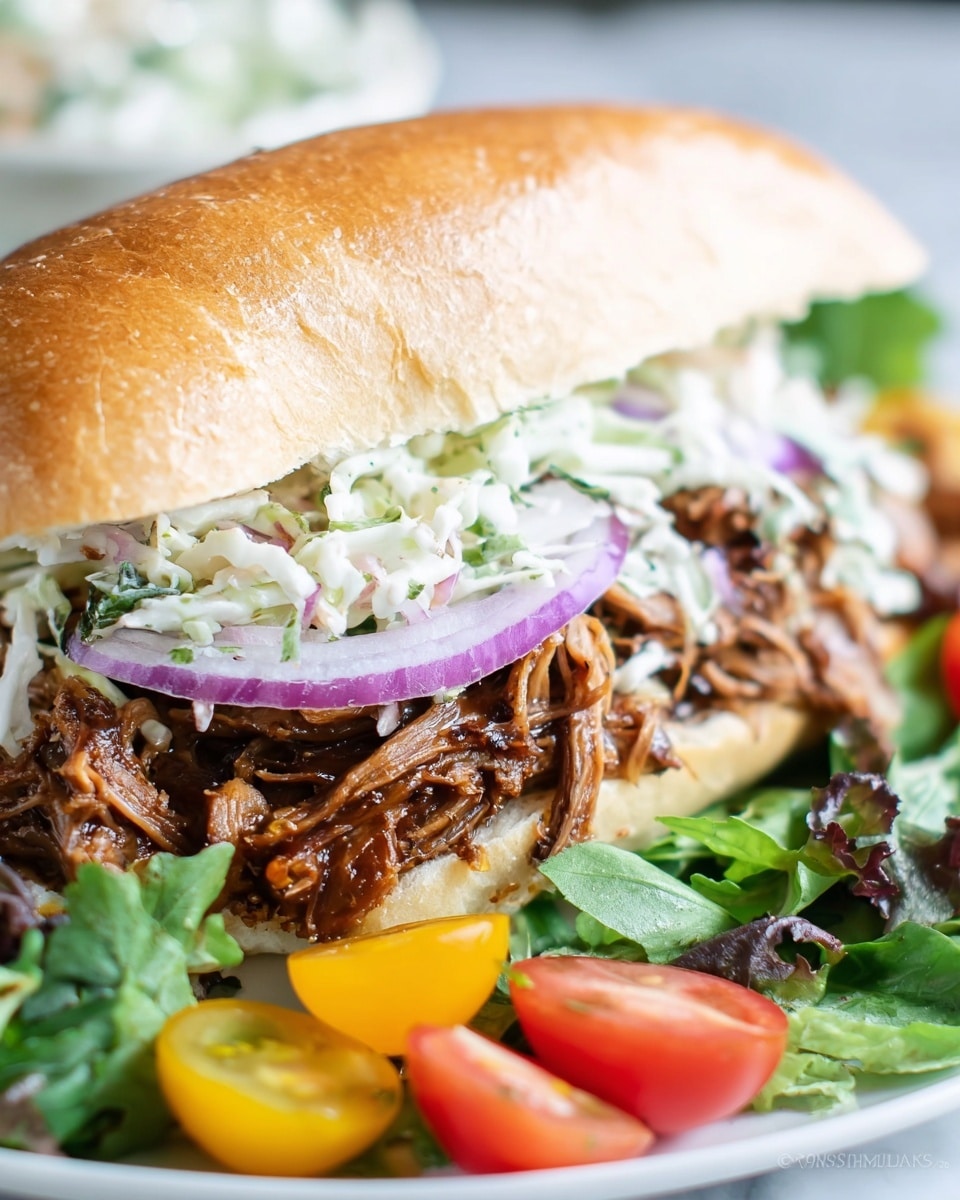 Chopped Brisket Sandwich with Jalapeno Slaw Recipe - Recipe Image