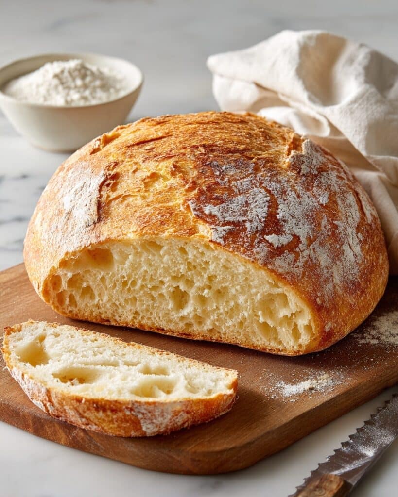 World’s Easiest No-Knead Artisan Bread with Crispy Crust & Chewy Crumb Recipe