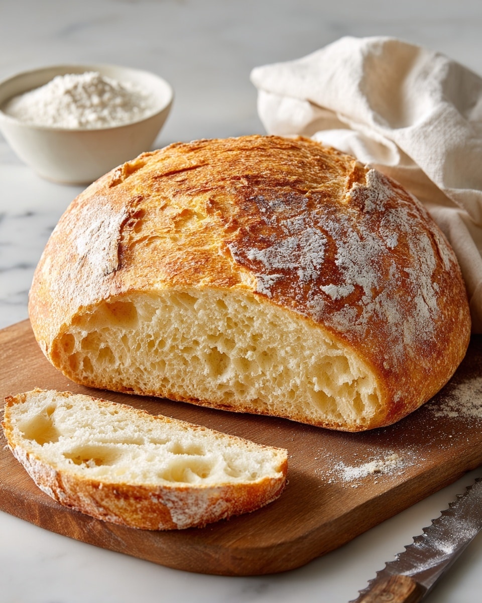 World’s Easiest No-Knead Artisan Bread with Crispy Crust & Chewy Crumb Recipe