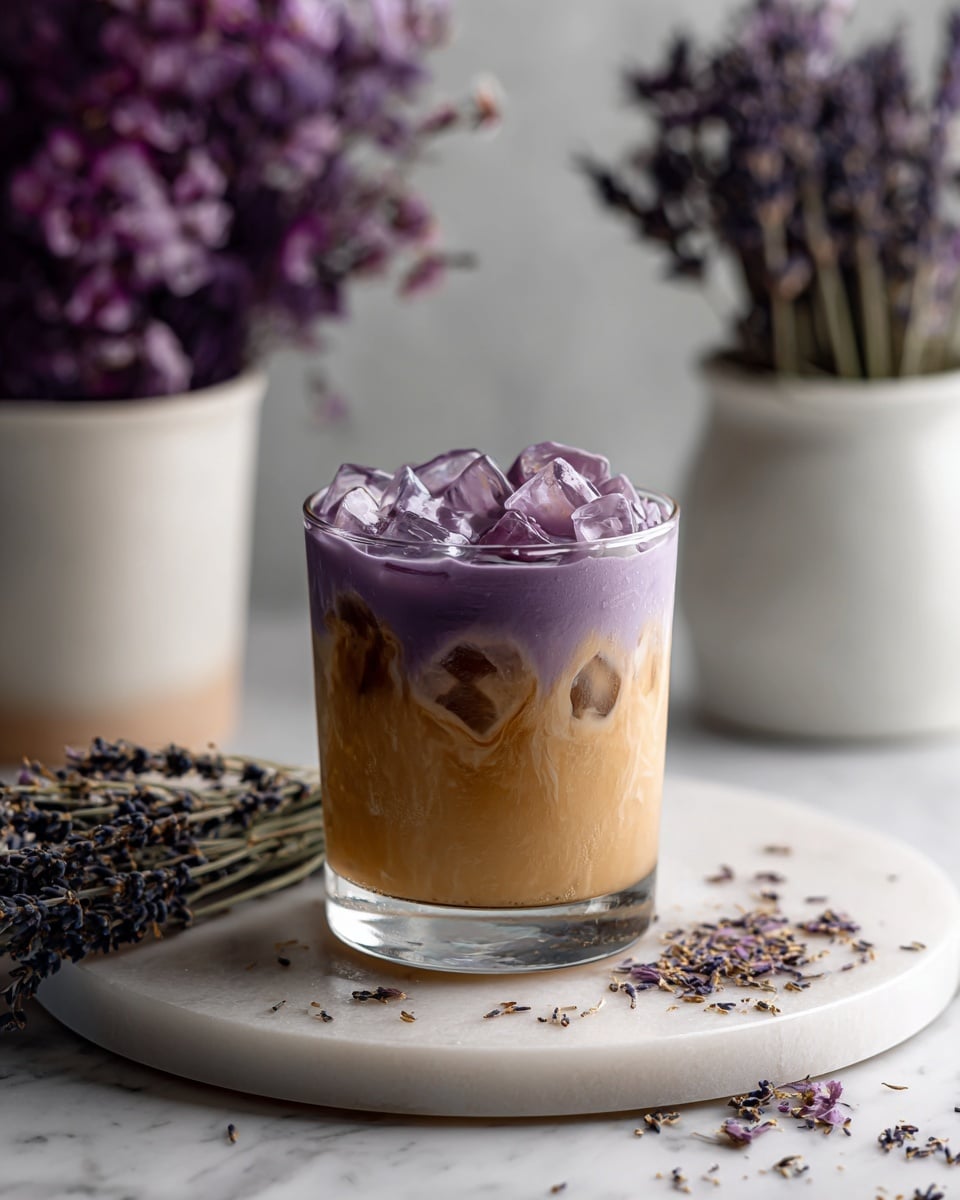 Iced Lavender Cream Chai (Starbucks Copycat) Recipe - Recipe Image