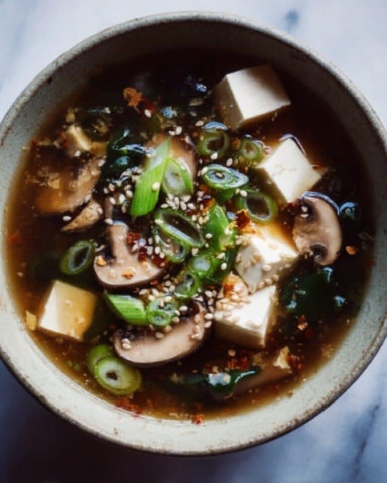 Creamy Miso Soup with Silken Tofu and Fresh Greens Recipe