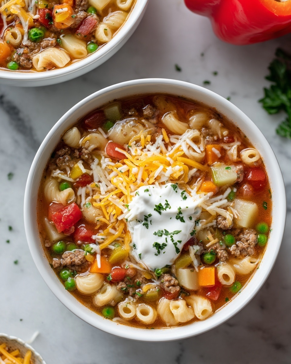 Beef and Macaroni Soup Recipe