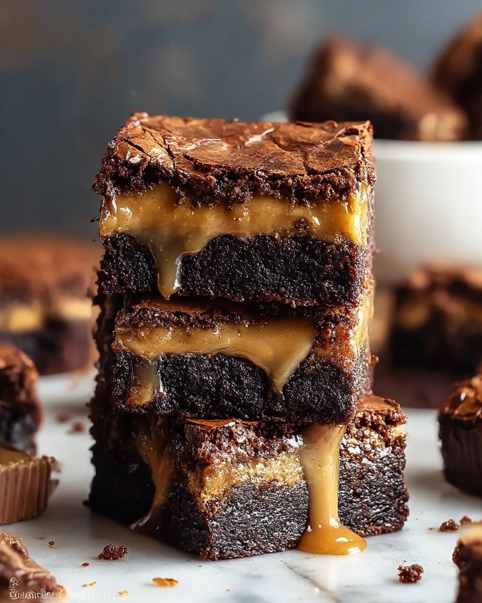 Chewy Biscoff Brownies Recipe - Recipe Image